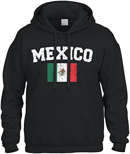 Cybertela desbotou a bandeira mexicana do México angustiada moletom capuz