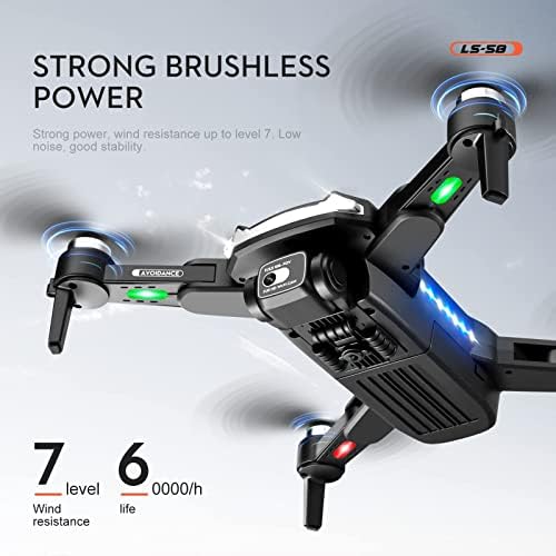 Zottel Adult Brushless Drone com câmera HD, Quadcopter RC dobrável com vídeo ao vivo WiFi FPV, adequado para iniciantes