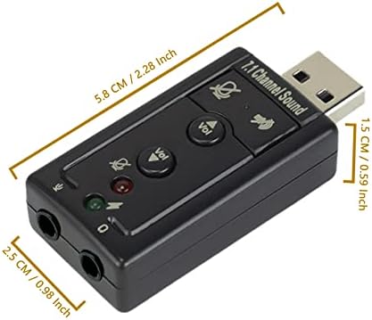 DSYJ 7.1 canal USB Adaptador de áudio de placa de som externa USB
