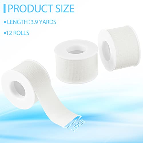 12 rolos fita adesiva de silicone, fita adesiva reutilizável para dormir, pele, cílio, fácil de remover