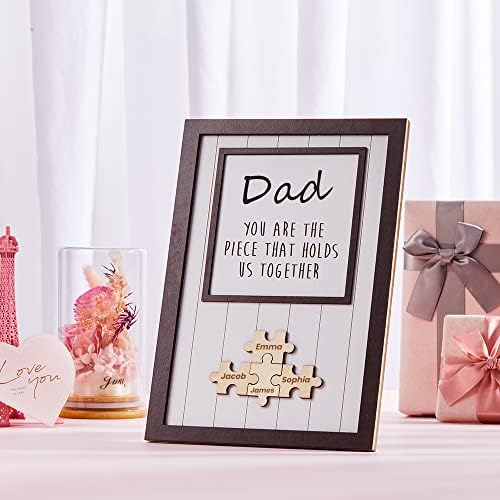 Presente de placa personalizada de imagens veelu personalizada Placa de madeira personalizada para papai do dia do dia dos pais,