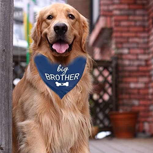 Hujiao-zi Big Brother Dog Bandana, Blue Triangle Bibs Pet Sconhamento, ornamento de animais de estimação, Bandana de cachorro,