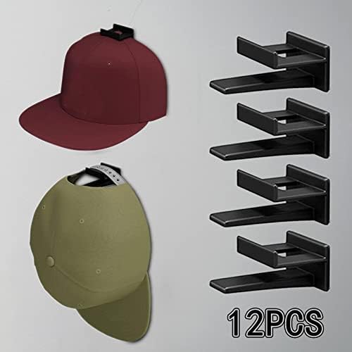 JIOWAX 12 peças Organizador de chapéu multiuso Organizador de parede Minimalista Chapéu de chapéu de chapéu ganchos para montagem