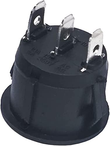 Chave de balancim Gibolea KCD1-105 23mm SPST 3pin 250V 6A Round Boat Switch Snap-In na posição Off Rocker