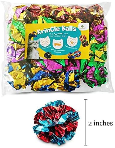 Bolas de rugas de gato solar, 1,5-2 polegadas, leves, ideais para gatinhos e gatos adultos, multicoloria, 18 pcs por pacote