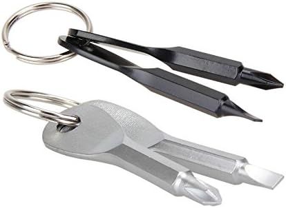 4pcs Outdoor multifuncional mini ferramenta de ferramenta conjunto de chaves de chave de tecla preto e prata