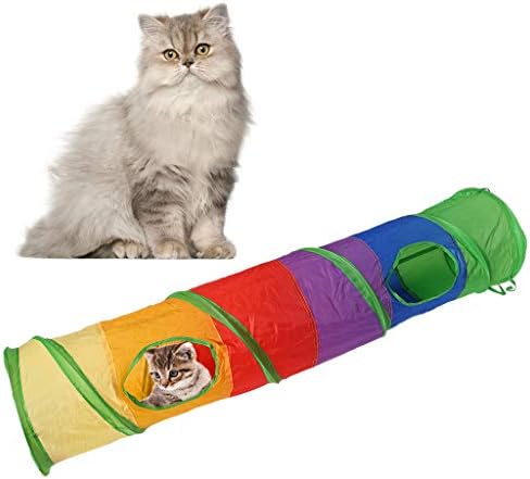 Tunnel dobrável de gato de gato de estimação para animais de estimação Túnel de gato de túnel com brinquedo de gato de gatinho