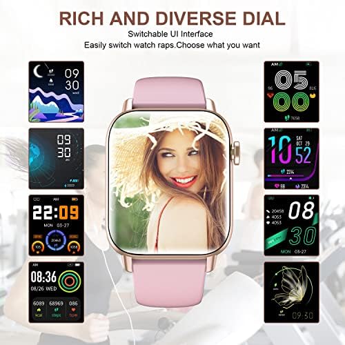 GT HITGX 2022 novo relógio inteligente para mulheres com resposta e faça chamadas, rastreadores de atividades de tela de toque de 1,72 '' para iOS Android Fitness Smartwatch