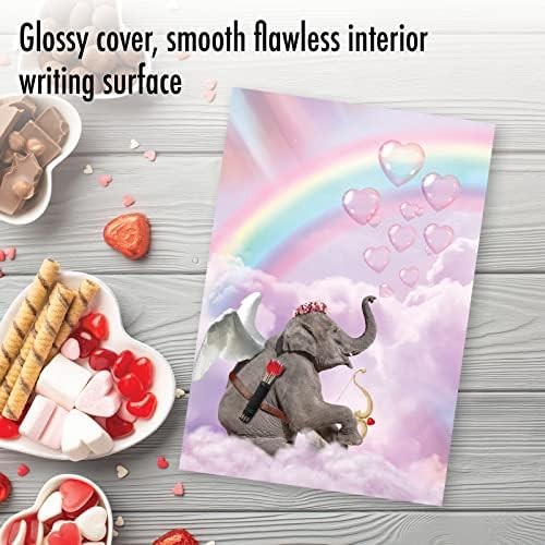 Nobleworks Cartão do Dia dos Namorados com 5 x 7 polegadas Envelope Elefantasy Adventures-Hearts C10307BVDG
