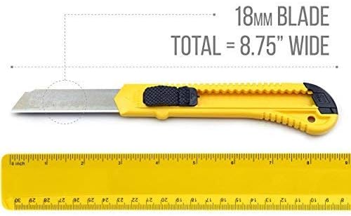 Fita King Utility Knife Box Cutters - Repacto, compacto, uso estendido para cargos pesados, domicílio, artesanato de artes, hobby para cortar caixas, caixas, papelão, papelão