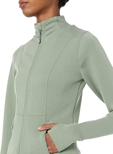 Essentials Women's Active Sweat zip através da jaqueta