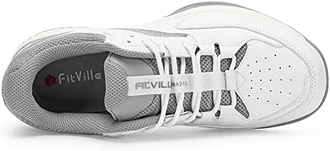Sapatos de pickleball de fitville para homens todos os tênis da quadra com suporte de arco para fascite plantar