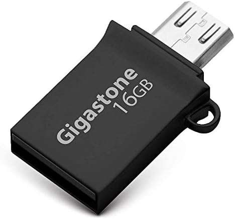 Gigastone USB 3.0 16 GB Micro USB e USB Tipo A OTG Memory Stick para telefones Android, unidade flash para smartphones, 2 portas