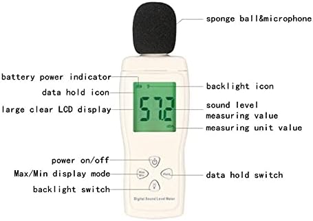 ZLXDP Digital Sound Level Meter 30-130dB Decibel Monitoramento de ruído Testador de ruído Smart Sensor Ruído DB Analisador de