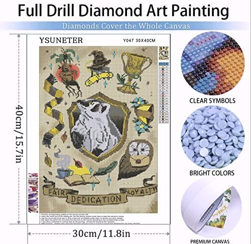 Kits de pintura de arte de diamante Ysuneter para adultos - Diamantes de broca completa pinturas de diamantes para iniciantes,