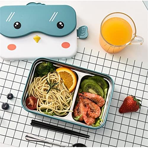 N/A Bento Box Cartoon Stainless Stone Compartmen Lanches para crianças lancheiras para crianças MicrowAvable School Lunchas