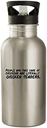 Presentes de Knick Knack As pessoas que cuidam das galinhas são literalmente propostas de frango. - 20 onças de aço inoxidável garrafa