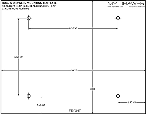 My Drawer ™ Power Drawer-Gaveta de aço premium com portas USB e de energia, construídas para adicionar armazenamento