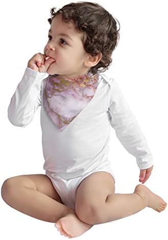Babador de algodão augenstern Hipster rosa mármore de mármore bebê bandana babador babador de dentição