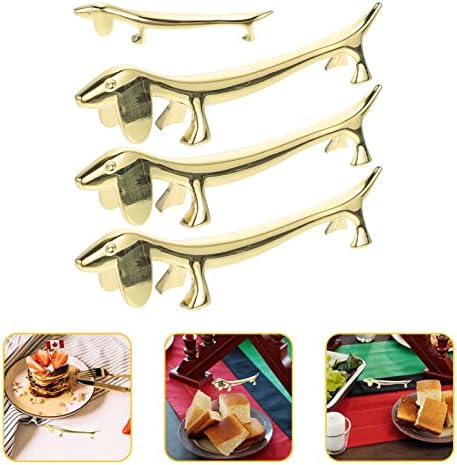 Decoração de mesa de jantar de hemotão 4pcs pauzinhos de metal repous