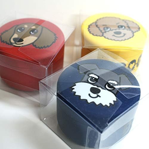 Caixa de lata Petite de cachorro Shih, conjunto de 3 cores, poodle, prata
