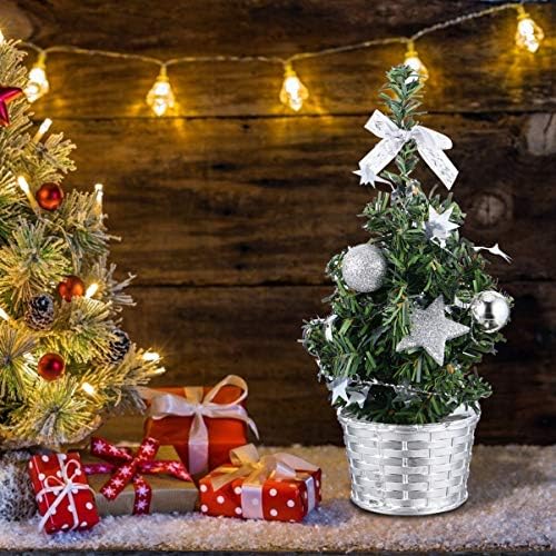 Toyandona Desktop Árvore de Natal Miniatura Miniatura Pinheiros Comborizados de Balas de Natal Decorações de Festas de Férias