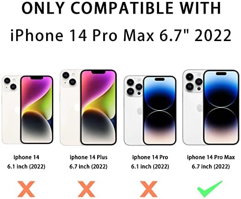 EIAVIKE compatível com o iPhone 14 Pro Max Case, Padrão de coração ouro