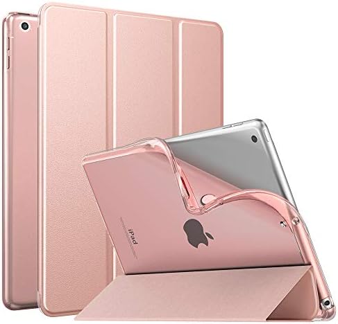 Moko Case Fit 2018/2017 iPad 9.7 6/5ª geração, estojo de fólio de slim smart smart smart com tpu translúcido translúcido