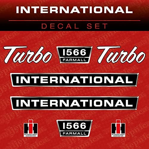 International 1566 Farmall Turbo Tractor Decalque/Aufkleber/ADESivo/Conjunto de substituição