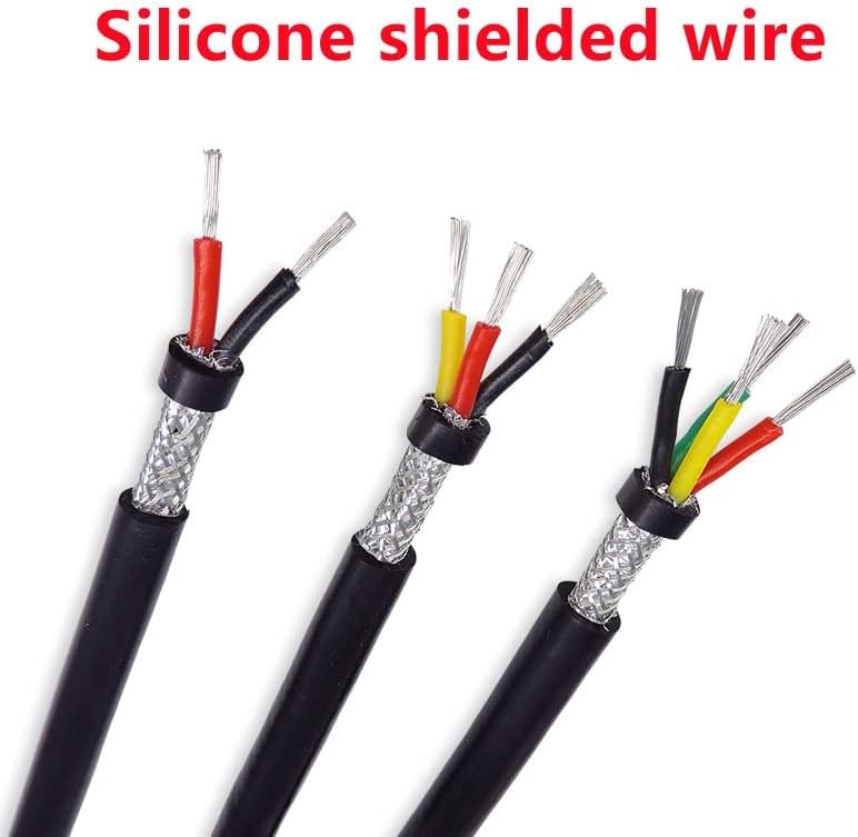 1pc Silicone blinded Fio de cabo embalado 22/20/18/17/15/13/11/9 AWG e 2/3/4/5/6/8 Cúdico anti-interferência do cabo