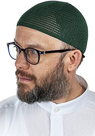 Chapéus Kufi de tricô premium muçulmano turco para homens, Taqiya, Takke, Peci, Caps Islâmicos, Presentes Islâmicos, Tamanho Standado
