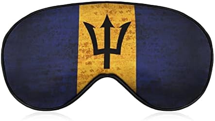 Vintage Barbados Flag máscara macia máscara de sombra eficaz máscara de sono conforto
