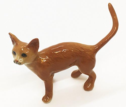 Witnystore em miniatura gato cerâmica pequena ponto fofo colecionable bonecas decoração de decoração feita à mão