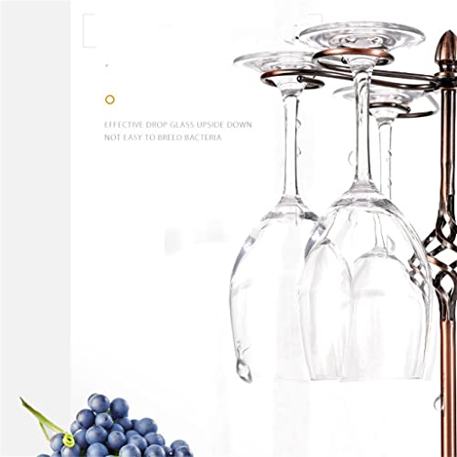 N/A Goblet porta de vidro de vidro de vidro de copo de parada com 6 ganchos aço inoxidável pendurado bebida copos de barra