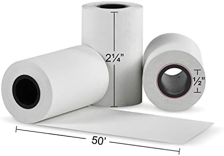 Rolls de papel de recibo térmico do membro, 2 1/4 x 50 ', 48 rolos