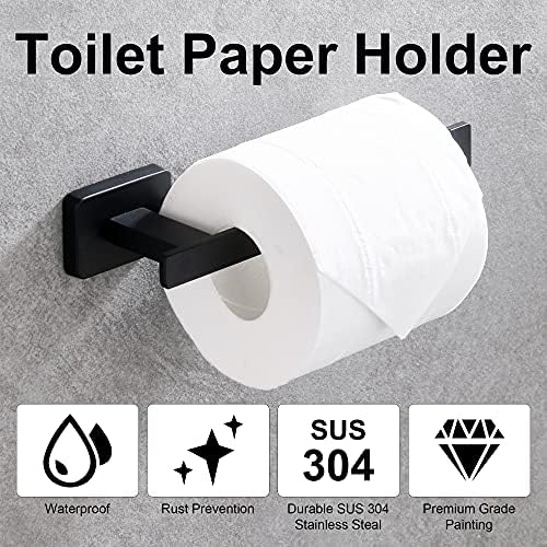 Conjunto de hardware do banheiro de dufu, toalha de toalha de mão anel de papel higiênico de papel e gancho de túnica 4 peças, Sus304