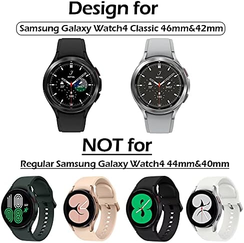 Rosaui para Samsung Galaxy Watch 4 Classic Screen Protector 46mm, 3 pacotes Pacotes Display Cobertão Tampa de vidro temperado Ultra-fino Cobertura máxima Anti-arranhão Antifingerprint Sensitive Protective Film para Galaxy Watch4 Classic 46mm