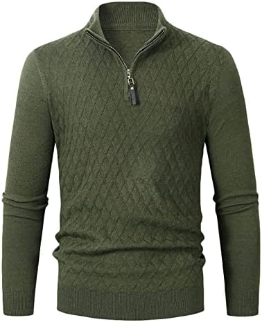 Moda de suéter de pulôver masculino Fashion Flim Zipper até a gola alta das malhas