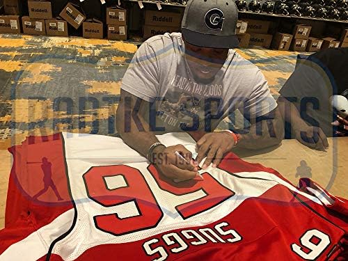 Terrell Suggs autografou/assinado Arizona Custom Red Jersey