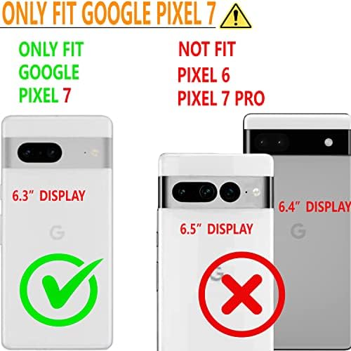 CARRO CIRCLEMALLS Google Pixel 7 Case, com [Protetor de tela de vidro temperado Incluir], Proteção de gota de 12 pés