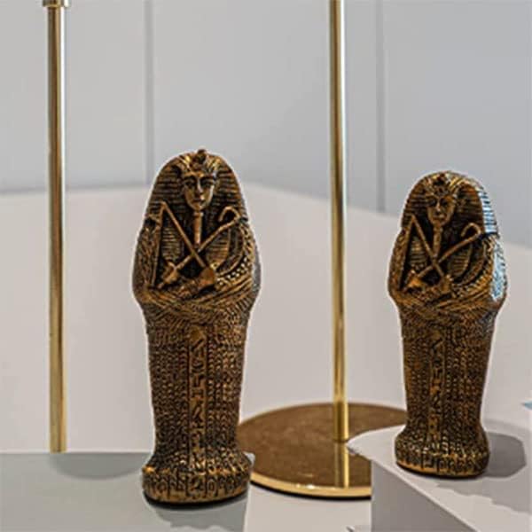 Starbrilliant Antigo egípcio Mummy Coffin Resin Craft Ornamento religioso estatuetas de 3 polegadas