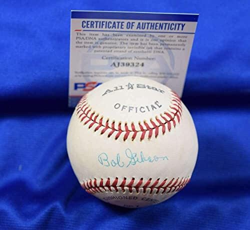 Bob Gibson PSA DNA CoA Autograph Rare 1970's Assinado Baseball - Baseballs autografados