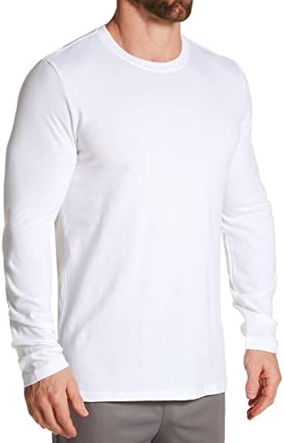 Puma masculino de manga longa masculina camiseta em branco