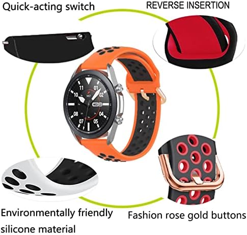 INFRI Sports 20mm Strap para Galaxy Watch 4 44 40mm/relógio4 Classic 46 42mm Substituição de banda Silicone Active 2 Watch Bands