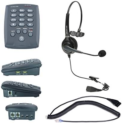 Telefone do fone de ouvido ovislink para call center | Conjunto completo Inclua um telefone Dial Phone Um ruído cancelando