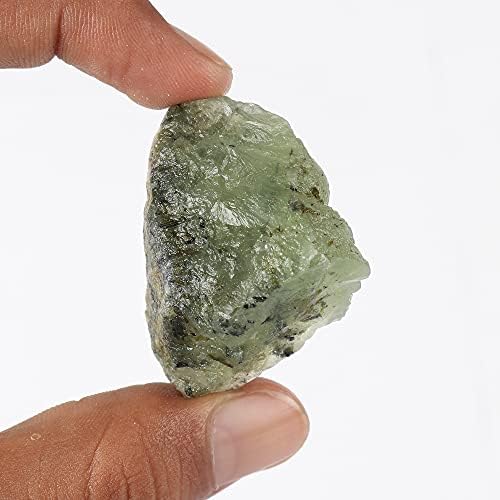 Gemhub natural Green Green Prehnite Mineral Espécimes, Prehnite for Healing 196 CT