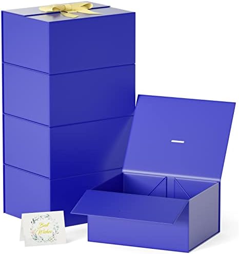 Caixas de presente com tampa 13 x 9 x 4 , caixa de presente de luxo com cartão de felicitações e fechamento de ímãs, adequado para