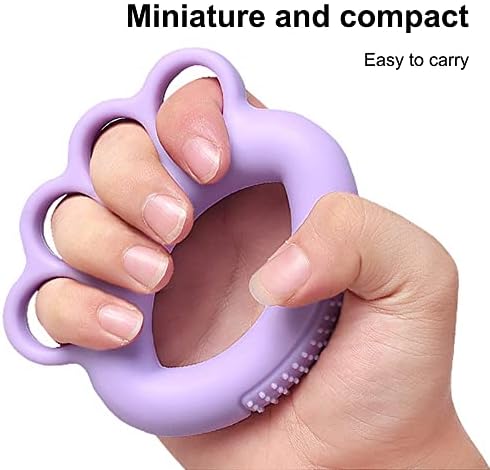 Mioyoow 3pcs/6pcs Bola de garra de dedos, fortalecedor de mão Bola de exercícios de quatro dedos para artrite idosos pessoas