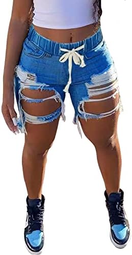 Jean Shorts para mulheres jeans de jeans de jeans de verão casual férias de férias praia