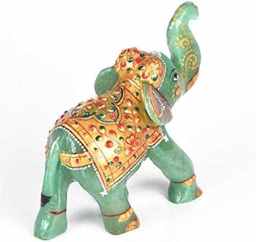 Gemhub aproximadamente 2200,00 ct verde jade gemstone elefantes colecionáveis ​​estátua para decoração db-477